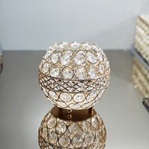 웨딩포 유러피안 그랜드 골드 크리스탈 볼 캔들 홀더 European Grand Gold Crystal Ball Candle Holder