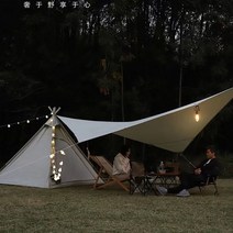 인디언텐트 야외 몽골 캠핑 면텐트 장박용 티피텐트, 옥스포드 그늘막5*4.6 버터플라이