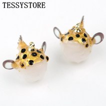 미니 금붕어 복어 물고기 모양 펜던트 아세테이트 아크릴 수지 쥬얼리 제작 귀걸이 참 DIY 액세서리 2 개, [11] Z260