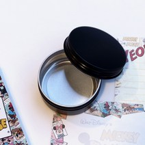 갓샵 원형 틴케이스 [블랙 80ml 6.8x3.5cm] 철제 알루미늄 철 금속 틴 캔 박스 케이스, 단품, 옵션선택:본품