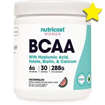 Nutricost 우먼 여성 여자용 BCAA 분지사슬 아미노산 30회분 워터멜론 논 GMO