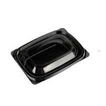 반찬 샐러드 용기 검정 DS-201, 11개, 50개입