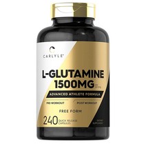 해외 Carlyle L Glutamine 글루타민 1500mg 240캡슐, 2개