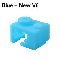 3D프린터부품 3D 프린터 V6 화산 보호 실리콘 양말 절연 커버 케이스 히터 블록 MK8 / MK10 /CR/NF 슬리브, 10 Blue-New V6