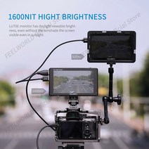 FEELWORLD 짐벌 리그 유튜브 LUT6E 용 1600 니트 터치 스크린 3D DSLR 카메라 필드 모니터 풀 HD1920 x 6, 한개옵션0