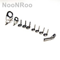 문어낚시대 NooNRoo 배스로드 주조 낚시대 가이드 키트 스테인레스 스틸 DIY 수리 막대, 01 Silver color_04 size 4-1.6