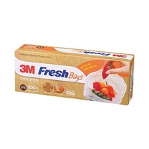 지퍼백 3M 위생백 비닐백 (중) 100매 일회용백, 1