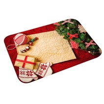 장식 크리스마스 현관 매트 40x60cm 선물을위한 미끄럼 방지 참신 정문 카펫 Navidad 현재 실내 및 실외 복도 축제