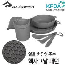 씨투써밋 식기류 델타 캠프 세트 그레이, 1개