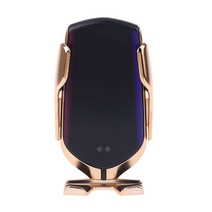 차량용무선충전기거치대 Smart Automatic Upgraded Version R2 Infrared Sensor Car Phone Holder Clamping, 03 Golden
