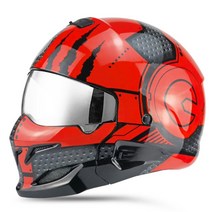 쇼에이 헬멧 풀페이스 시스템 오픈페이스 클래식 agv Capacete-오토바이 풀 페이스 헬멧 로코모티브 하프, 18 AA18