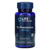 Life Extension D L 페닐알라닌 500mg 베지 캡슐 100정