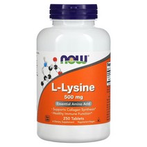 NOW Foods 나우푸드 엘라이신 L-Lysine 500mg 250정 타블렛