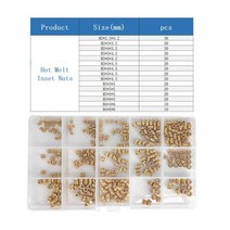 리벳너트 팝너트볼트 M2 M3 M4 330 피스 구색 키트 세트 황동 널링 인서트 너트 나사산 스크류 산업 기계 인젝션 도구, 01 M2 M3 M4(330pcs)