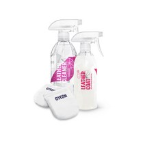 기온쿼츠 베이직 가죽 관리 세트 레더클리너 마일드 500ml+레더코트 400ml+어플리케이터(2P), 마일드(기본)