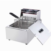 치킨 튀김기 10l 업소용 스텐 절전형 대용량, 10리터 + 두꺼운 바구니 + 뚜껑