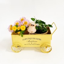 Countryitem 마들렌 정원 수레 크림 옐로우, 크림옐로우