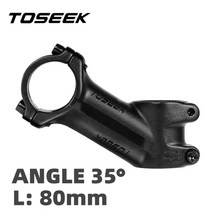 toseek 자전거 핸들 스템 10 17 25 35도 알루미늄 mtb 스템 70 80 90mm mtb power 31.8mm mtb 도로 자전거 테이블 자전거 부품, 각도 35-80mm