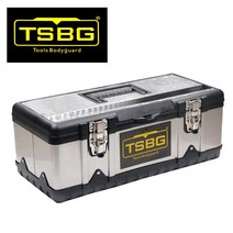TSBG 정품 스텐공구함 3종 노랑 공구함 소형 중형 대형 공구 박스 트렁크 정리함 보관함, 스텐-대형, 1개