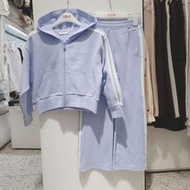 소이NC인천점23S57515752BL블루크롭후드점퍼와이드블루바지