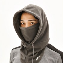 수이골프 시야확보 안전 후드 넥워머 마스크 방한 겨울 골프 스포츠, 안전후드 넥워머_그레이