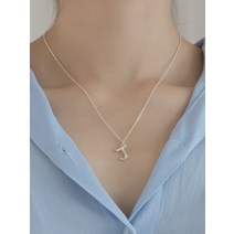 실버925 마인 러프 알파벳 이니셜 우정 목걸이 03