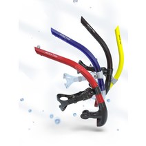 센터스노클 호흡 수영장 스노클링 스노클 다이빙 실리콘, 레드
