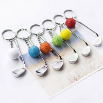 스포츠 골프채키링 골프공 열쇠고리 키홀더 M12392, 1개, 그린
