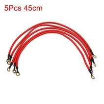 X Autohaux 27cm 42cm 45cm DC 12V 24V 빨간 자동차 배터리 접지 와이어 전기 전도 안정적인 전압 케이블 전송, 5pcs 45cm b