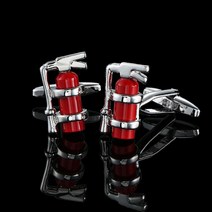 커프링크 찰스턴 커프스 버튼 커프 링크 넥타이 셔츠 남성용 커프스 단추 레드 에나멜 항공기 소재