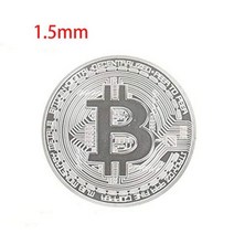 기념 주화 100 개 1530mm 비트코인 물리적 수집가 금은 동전 BTC 기념품 그레이트 선물 소장용 167658, 1.5mm no case 2