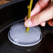 원형 꽃꽂이 생화 수반 고정 흡착식 침봉 DD-11682, 블랙, 블랙