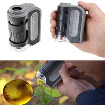 휴대용 LED 미니 포켓 마이크로 스코프 비구면 렌즈 현미경 사이언스 microscope, 휴대용 LED 미니 현미경