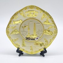 마름모 주물 동판 (금색) 남이섬 제주 태종대 첨성대 한옥마을 설악산 백제유적지구 외국인 기념품 여행 관광 선물