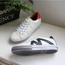 acontizo 여성운동화 천연가죽 스니커즈, 블랙+230