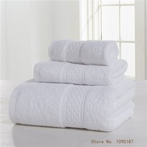 수건 세트- Bathtowel Washtowel Handtowel 면 100% 테리 천 3피스 목욕 타올 handtowel cerchief gift towl sets, [01] See below for size descri, [11] white