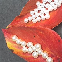 고광택 무구멍진주알 5mm 6mm 7mm 8mm악세사리부자재 수공예재료, 7mm(진주색)60g