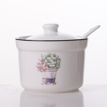 펜지꽃과 원미주의 도자기 조미료 물격리 찌는 술 양념통 커버 제비 집 찜이다 설탕물 하나 1개 3545481805, 미니 사이즈 펜지꽃과 훈의 보라색 (