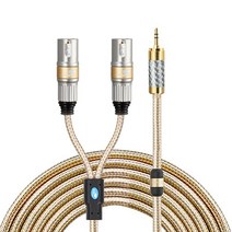 HiFi 미니 잭 3.5mm 2 XLR 3 핀 오디오 케이블 PC 헤드폰 앰프 MP3 믹싱 콘솔 듀얼 xlr에서 3.5 1M 2M M 5M 8M 10M, 01 Black_05 8m, [01] Black