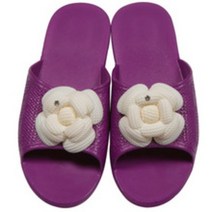 여성 사무실 거실 실내용 스트레칭 트임 소담꽃 슬리퍼 실내화 룸슈즈 250mm 12color, 퍼플 250mm