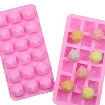 보석 다각 18구 몰드 모스큐브 만들기 비누 캔들 레진 석고 인테리어소품 DIY