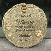 맞춤형 애완견 기념 새겨진 돌 개 헤드스톤애완 동물 기념 돌 애완 동물 무덤마커 묘비석 정원 돌, 01 Customized