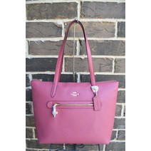 NWT $275 코치 테일러 루즈 핑크 페블 가죽 토트 38312