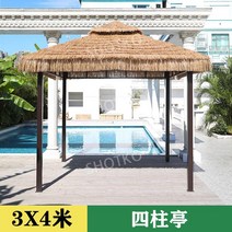 조립식 파고라 테라스 정자 야외 원두막 펜션 바베큐장 그늘막 파라고, D. 3 x4m-초가정자