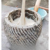 떡방아 돌절구 농촌 찹쌀떡 학습 멧돌 옛날 떡메 체험, 외경 28cm 내경 22cm (나무망치 포함)