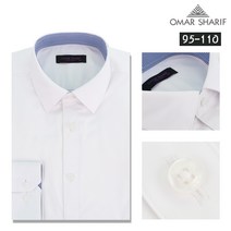 빅브로 남성 빅사이즈 화이트 솔리드 와이셔츠 OM20656WH