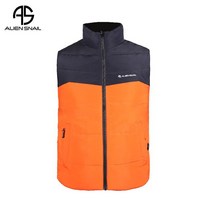 라이더 조끼 베스트외계인 달팽이 가열 조끼 오토바이 세척 USB 전기 따뜻한 보온 겨울 자켓, 01 Orange