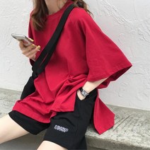 시크 힙한 오버핏 캐주얼 여성 반팔티 반팔추천
