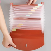 서류철 보관포켓 명세서 영수증 보관함 자료정리 사무실 리포트 설계도, 레드