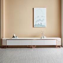 트로네 레지아 2800 세라믹 스테인레스 거실장 TV다이, 화이트